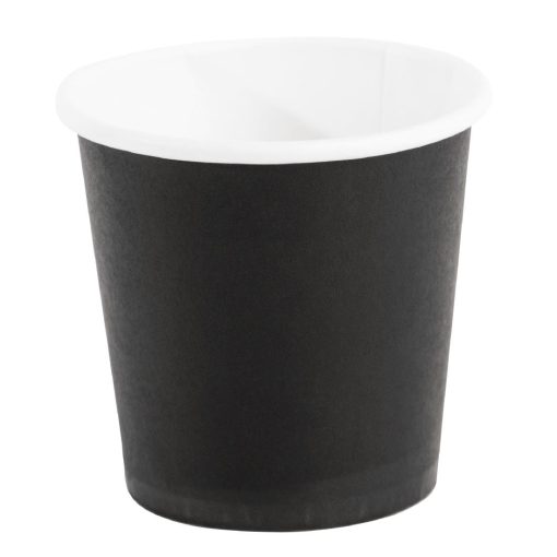 Fiesta Disposable Espresso Cups Single Wall Black 112ml / 4oz (Pack of 50) (GF019)