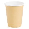 Fiesta Disposable Coffee Cups Single Wall Kraft 225ml / 8oz (Pack of 1000) (GF030)
