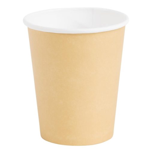 Fiesta Disposable Coffee Cups Single Wall Kraft 225ml / 8oz (Pack of 1000) (GF030)