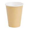 Fiesta Disposable Coffee Cups Single Wall Kraft 340ml / 12oz (Pack of 1000) (GF032)