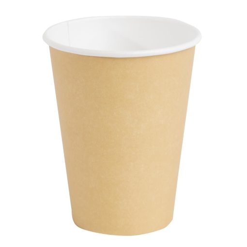 Fiesta Disposable Coffee Cups Single Wall Kraft 340ml / 12oz (Pack of 50) (GF033)