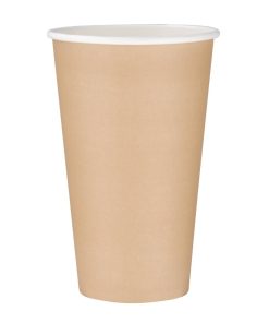 Fiesta Single Wall Takeaway Coffee Cups Kraft 455ml / 16oz (Pack of 1000) (GF034)