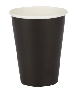 Fiesta Disposable Coffee Cups Single Wall Black 340ml / 12oz (Pack of 1000) (GF042)