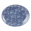 Churchill Vintage Prints Oval Plates Prague Victorian Calico Print 317mm (Pack of 6) (GF302)