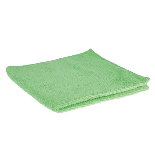 Jantex Microfibre Cloths Green (Pack of 5) (GF609)