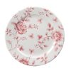 Churchill Vintage Prints Tea Plates Cranberry Rose Print 170mm (Pack of 6) (GF615)