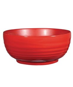 Art de Cuisine Red Glaze Ripple Bowls Large (Pack of 4) (GF706)