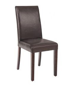 Bolero Faux Leather Dining Chair Dark Brown (Box 2) (GF955)