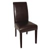 Bolero Curved Back Leather Chairs Dark Brown (Pack of 2) (GF956)