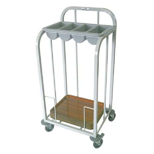 Craven Steel Single Tier Cutlery and Tray Dispense Trolley (GG138)