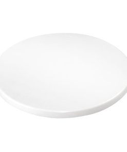 Bolero 600mm Round Pre-Drilled Table Top White (GG645)