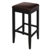 Bolero Faux Leather High Bar Stools Dark Brown (Pack of 2) (GG649)