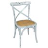 Bolero Blue Bentwood Chairs with Metal Cross Backrest (Pack of 2) (GG655)
