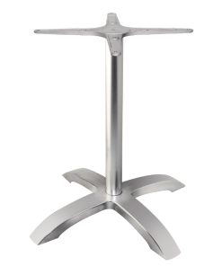 Bolero Brushed Aluminium Four Leg Table Base (GG660)