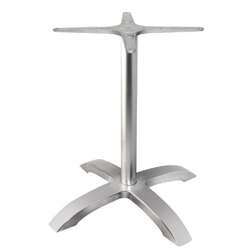 Bolero Brushed Aluminium Four Leg Table Base (GG660)