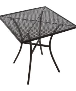 Bolero Black Steel Patterned Square Bistro Table 700mm (GG706)