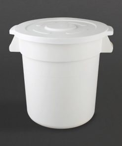 Vogue Polypropylene Round Container Bin White 38Ltr (GG792)