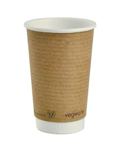 Vegware Compostable Hot Cups 455ml / 16oz (Pack of 400) (GH022)
