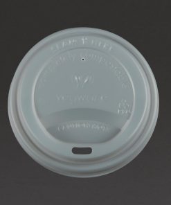 Vegware Compostable Coffee Cup Lids 340ml / 12oz and 455ml / 16oz (Pack of 1000) (GH023)