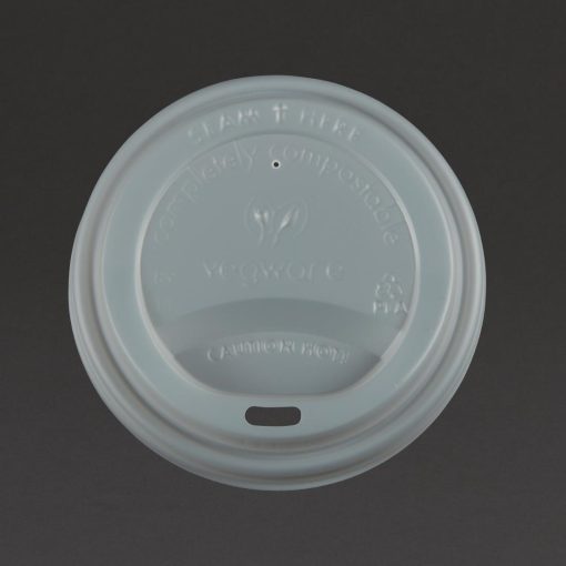 Vegware Compostable Coffee Cup Lids 340ml / 12oz and 455ml / 16oz (Pack of 1000) (GH023)
