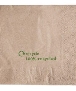 Compostable Kraft Lunch Napkins 330mm (Pack of 2000) (GH031)