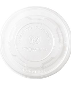 Vegware Compostable Hot Food Pot Flat Lids 170ml / 6oz and 230ml / 8oz (GH166)