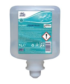 Deb OxyBAC Unperfumed Antibacterial Foam Hand Soap 1Ltr (GH259)
