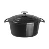 Vogue Black Round Casserole Dish 4Ltr (GH301)