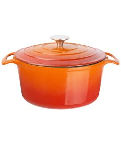 Vogue Orange Round Casserole Dish 3.2Ltr (GH302)