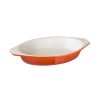 Vogue Orange Oval Cast Iron Gratin 650ml (GH318)