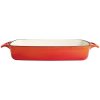 Vogue Orange Rectangular Cast Iron Dish 2.8Ltr (GH322)