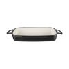 Vogue Black Rectangular Cast Iron Dish 2.8Ltr (GH324)