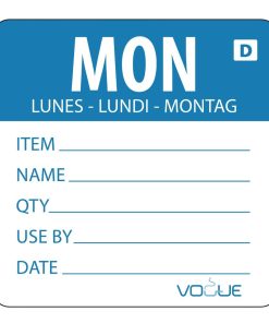 Vogue Dissolvable Day of the Week Labels Monday (Pack of 250) (GH351)