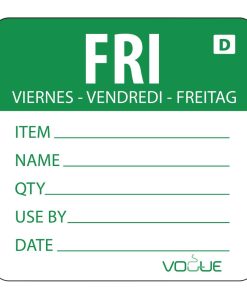 Vogue Dissolvable Day of the Week Labels Friday (Pack of 250) (GH355)
