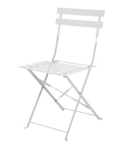 Bolero Steel Pavement StyleFolding Chairs Grey (Pack of 2) (GH551)