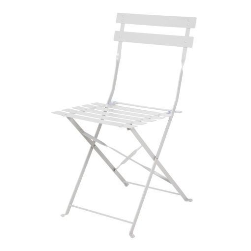Bolero Steel Pavement StyleFolding Chairs Grey (Pack of 2) (GH551)