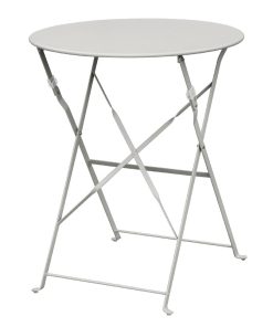 Bolero Grey Pavement Style Steel Table 595mm (GH556)