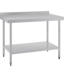 Vogue Stainless Steel Table with Upstand 1200mm (GJ507)