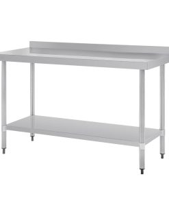 Vogue Stainless Steel Table with Upstand 1500mm (GJ508)