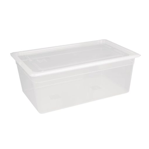 Vogue Polypropylene 1/1 Gastronorm Container with Lid 200mm (Pack of 2) (GJ513)