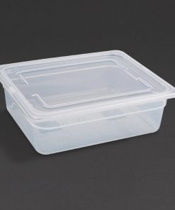 Vogue Polypropylene 1/2 Gastronorm Container with Lid 100mm (Pack of 4) (GJ515)
