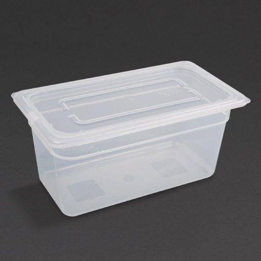 Vogue Polypropylene 1/3 Gastronorm Container with Lid 150mm (Pack of 4) (GJ520)