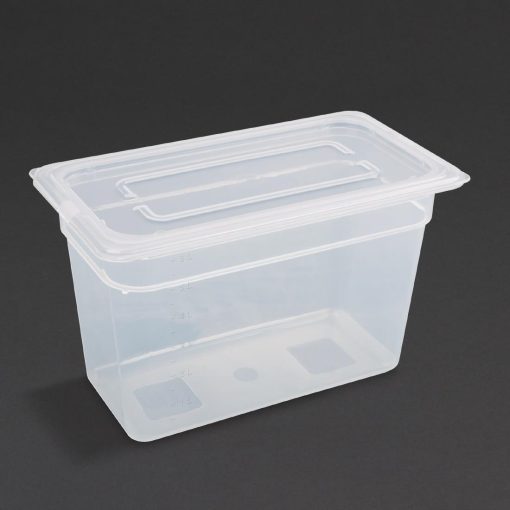 Vogue Polypropylene 1/3 Gastronorm Container with Lid 200mm (Pack of 4) (GJ521)