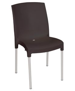 Bolero Stacking Bistro Side Chairs Black (Pack of 4) (GJ976)