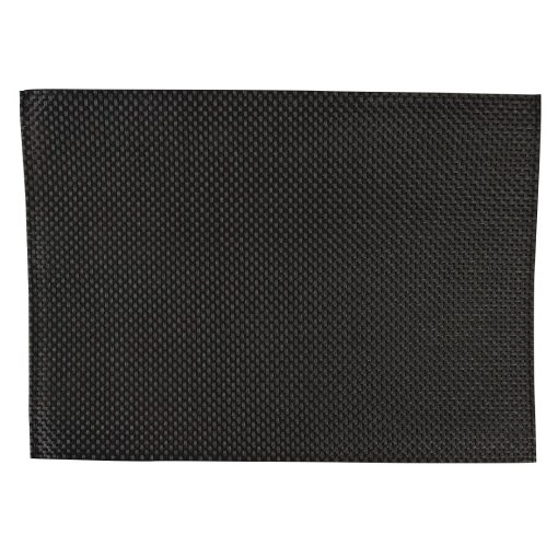 APS PVC Placemat Black (Pack of 6) (GJ992)