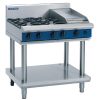 Blue Seal Evolution Cooktop 4 Open/1 Griddle Burner Nat Gas on Stand 900mm G516C-LS/N (GK152-N)