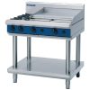 Blue Seal Evolution Cooktop 2 Open/1 Griddle Burner Nat Gas on Stand 900mm G516B-LS/N (GK154-N)