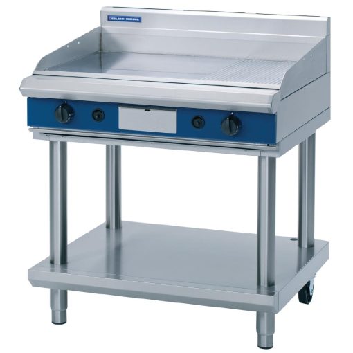 Blue Seal Evolution Chrome 1/3 Ribbed Griddle with Leg Stand LPG 900mm GP516-LS/L (GK439-P)