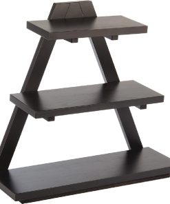 APS Triangle Wooden Buffet Stand Black (GK818)