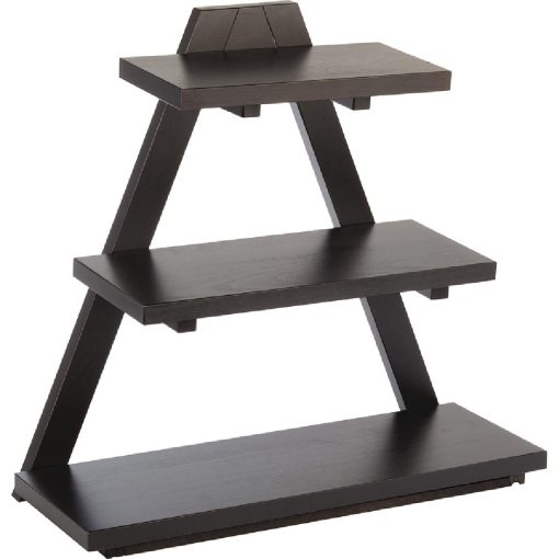 APS Triangle Wooden Buffet Stand Black (GK818)